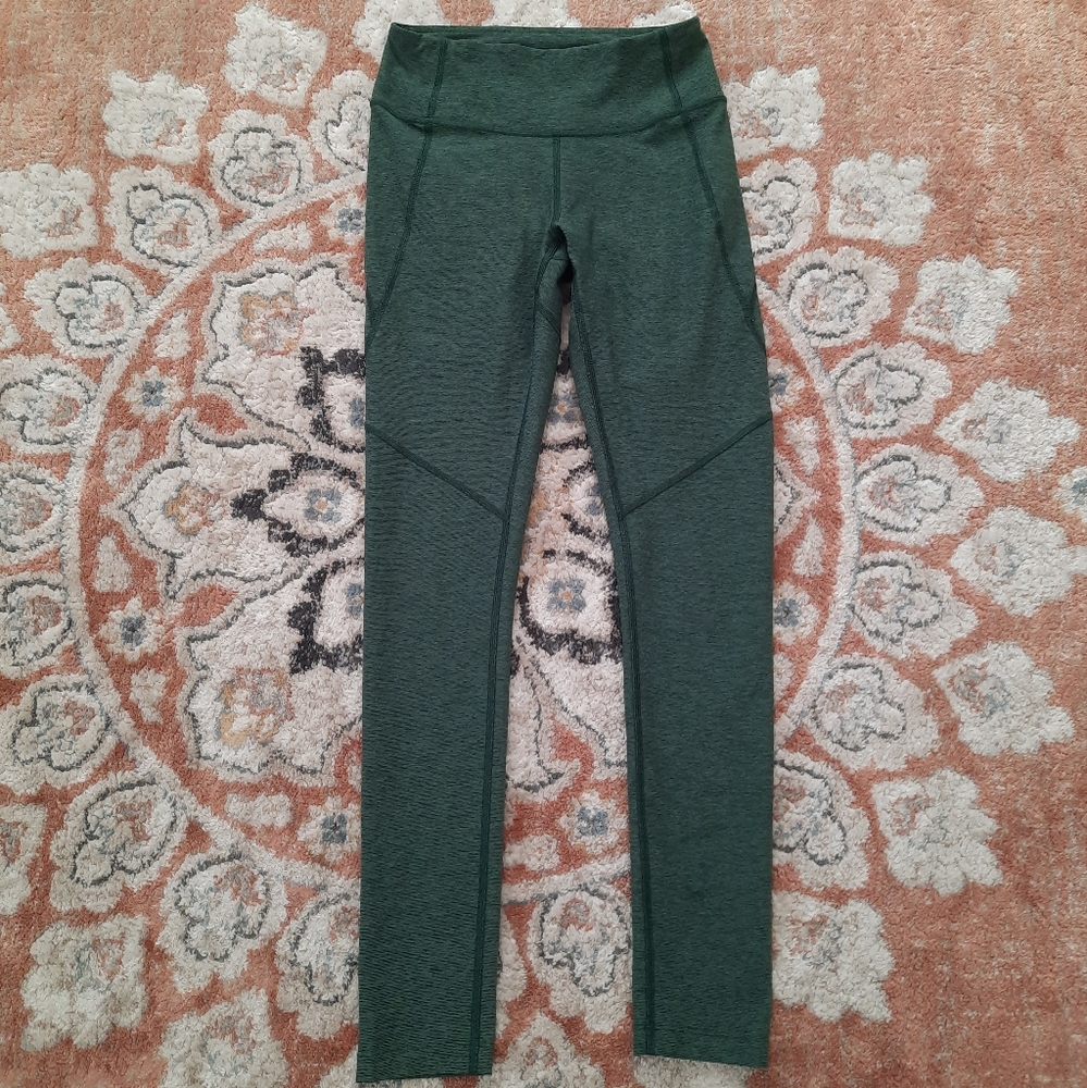 Outdoor Voices green The Warm Up crop leggings